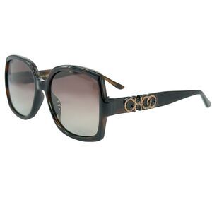 Jimmy Choo SammiS Womens Plastic Sunglass 0086LA Dark Havana 55-18 Italy